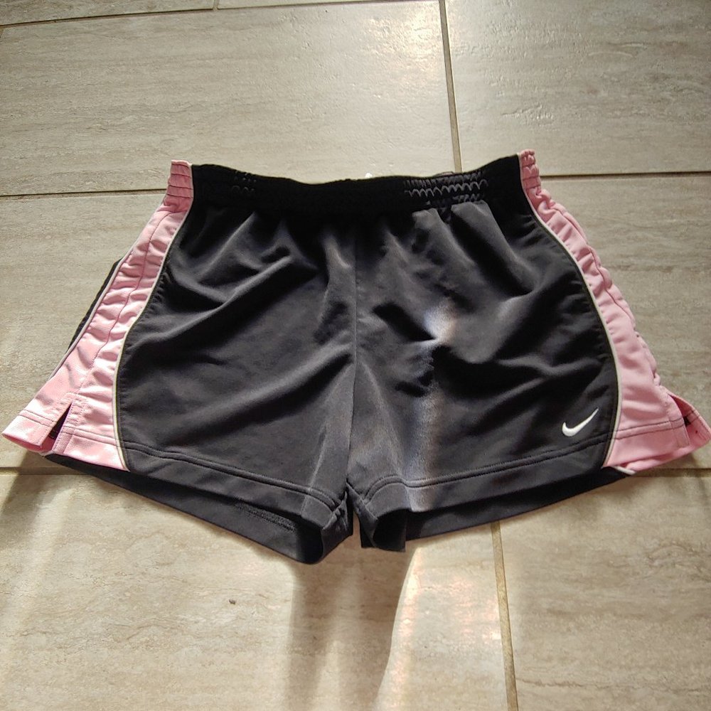 Nike Fit Dry Running Shorts Womens Large Pink Black
